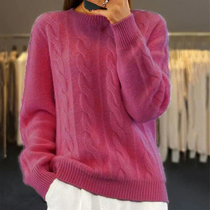 Gerippter Strickpullover für Damen 5