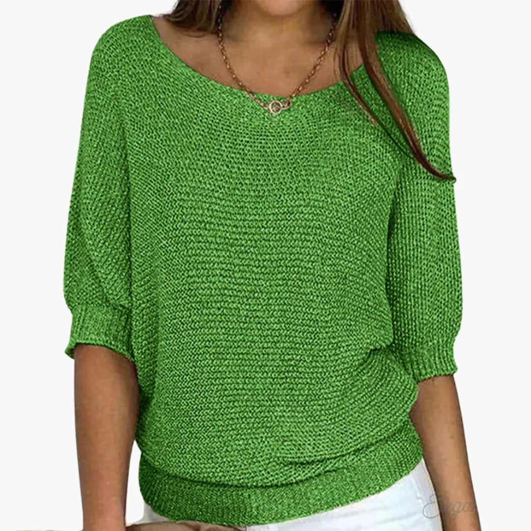 Gerippter Strickpullover für Damen 5