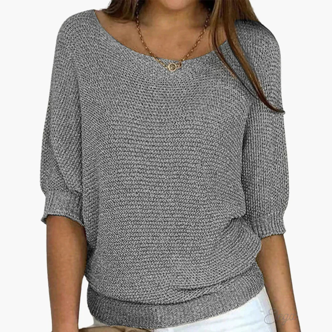 Gerippter Strickpullover für Damen 6