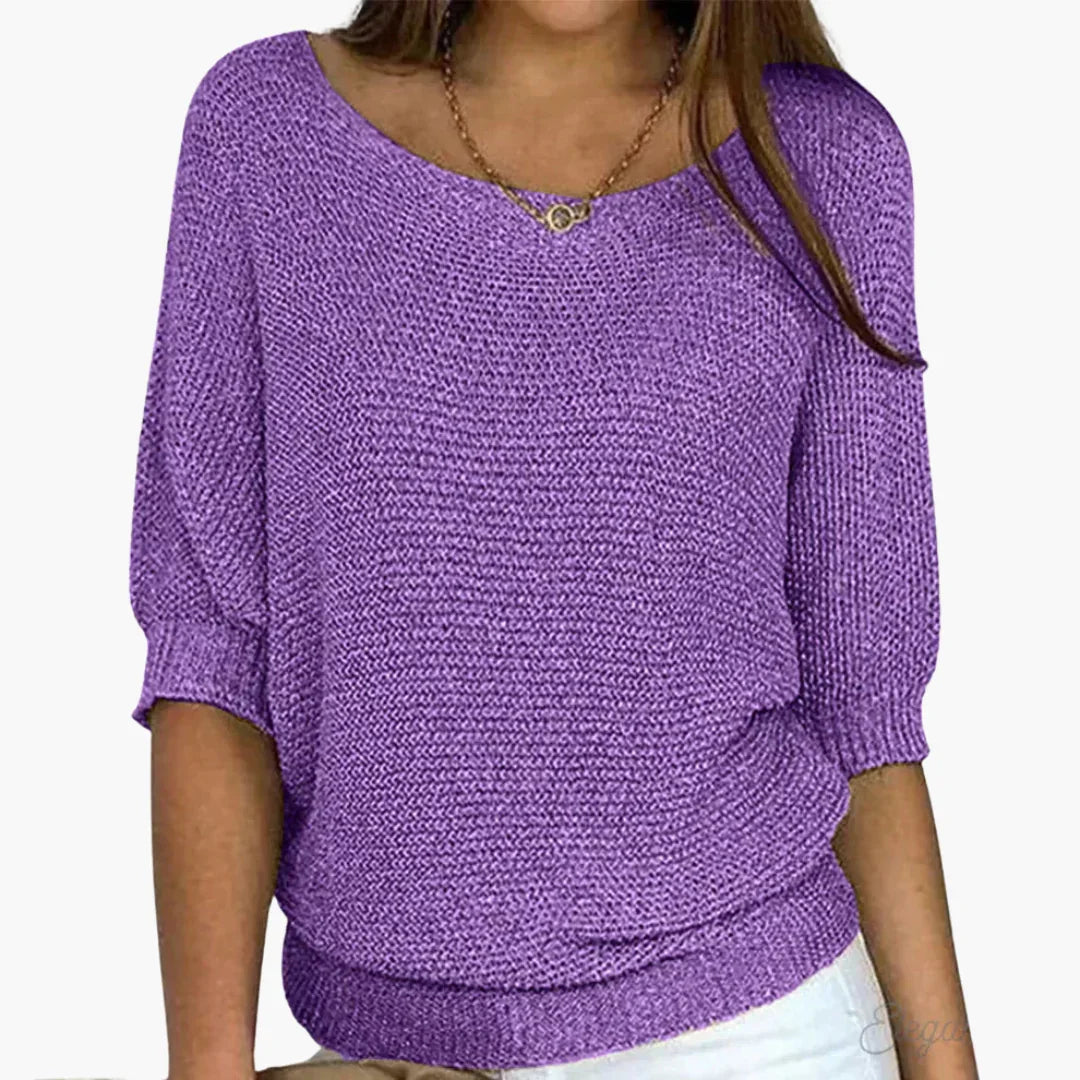 Gerippter Strickpullover für Damen 7