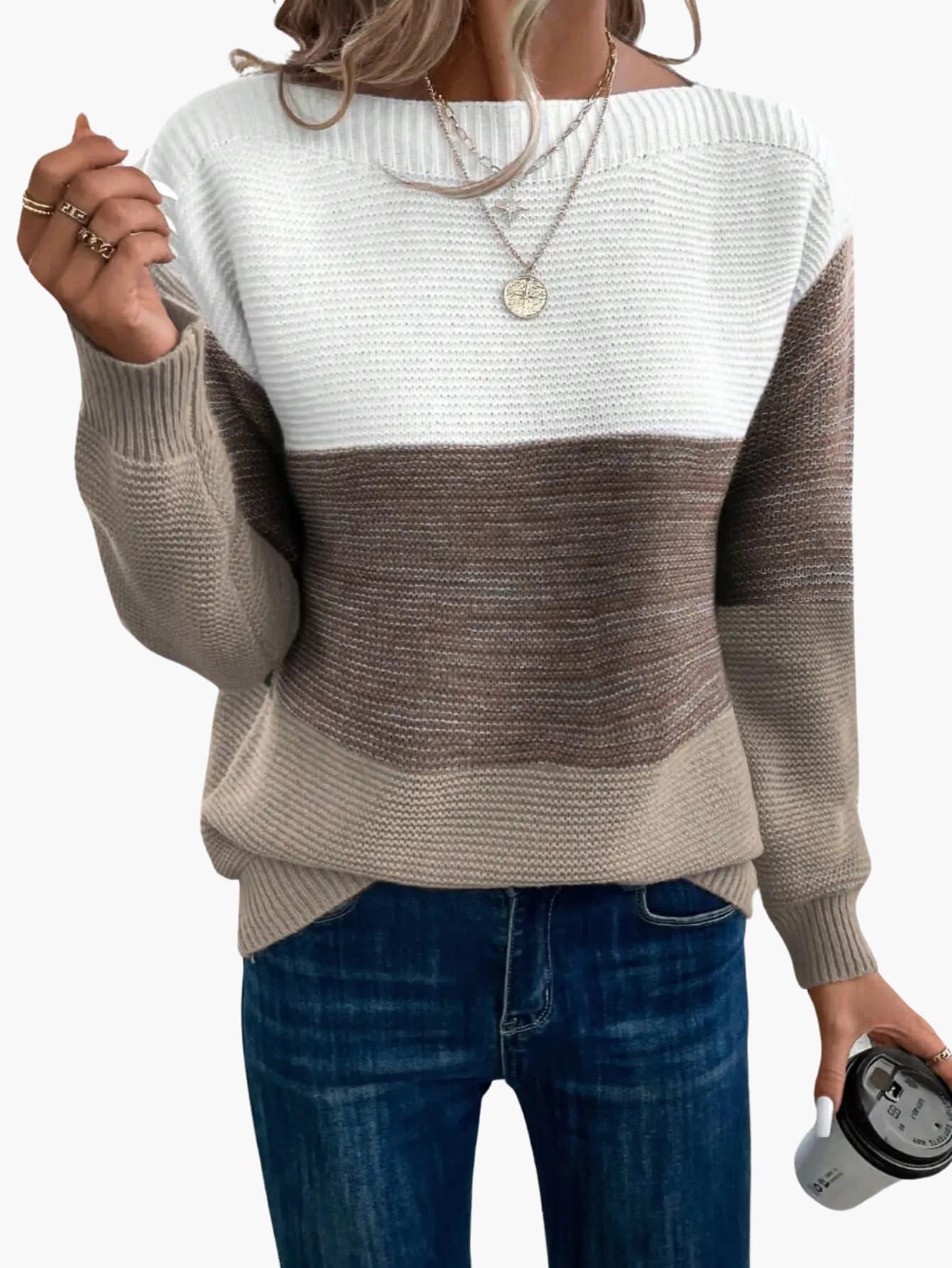 Gerippter Winterpullover für Damen 0