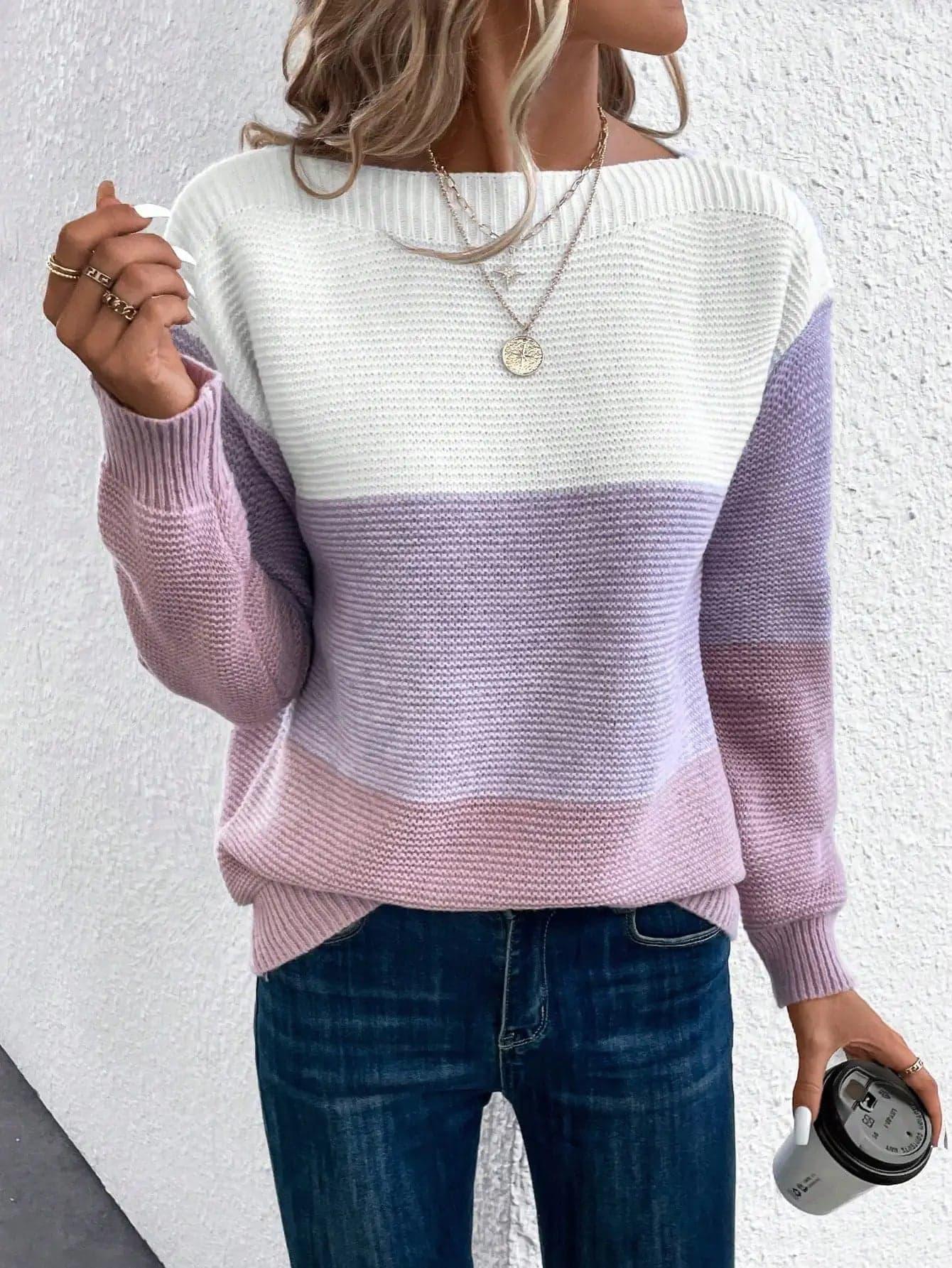 Gerippter Winterpullover für Damen 1