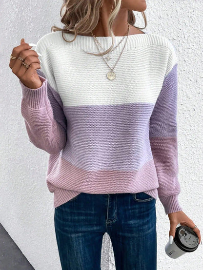 Gerippter Winterpullover für Damen 1