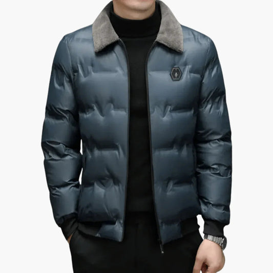 Gesteppt Gefütterte Daunenjacke für Herren 0