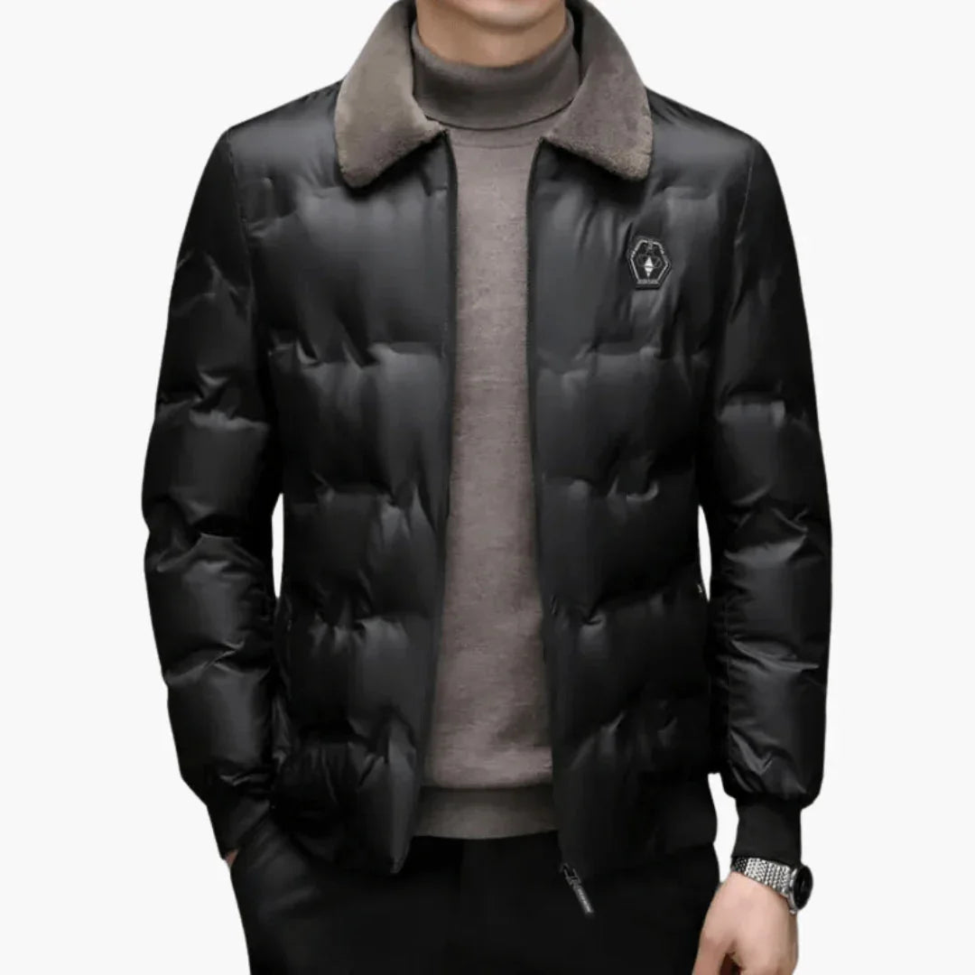 Gesteppt Gefütterte Daunenjacke für Herren 1