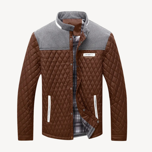 Gesteppte Colorblock-Jacke für Herren | Loravelle 0