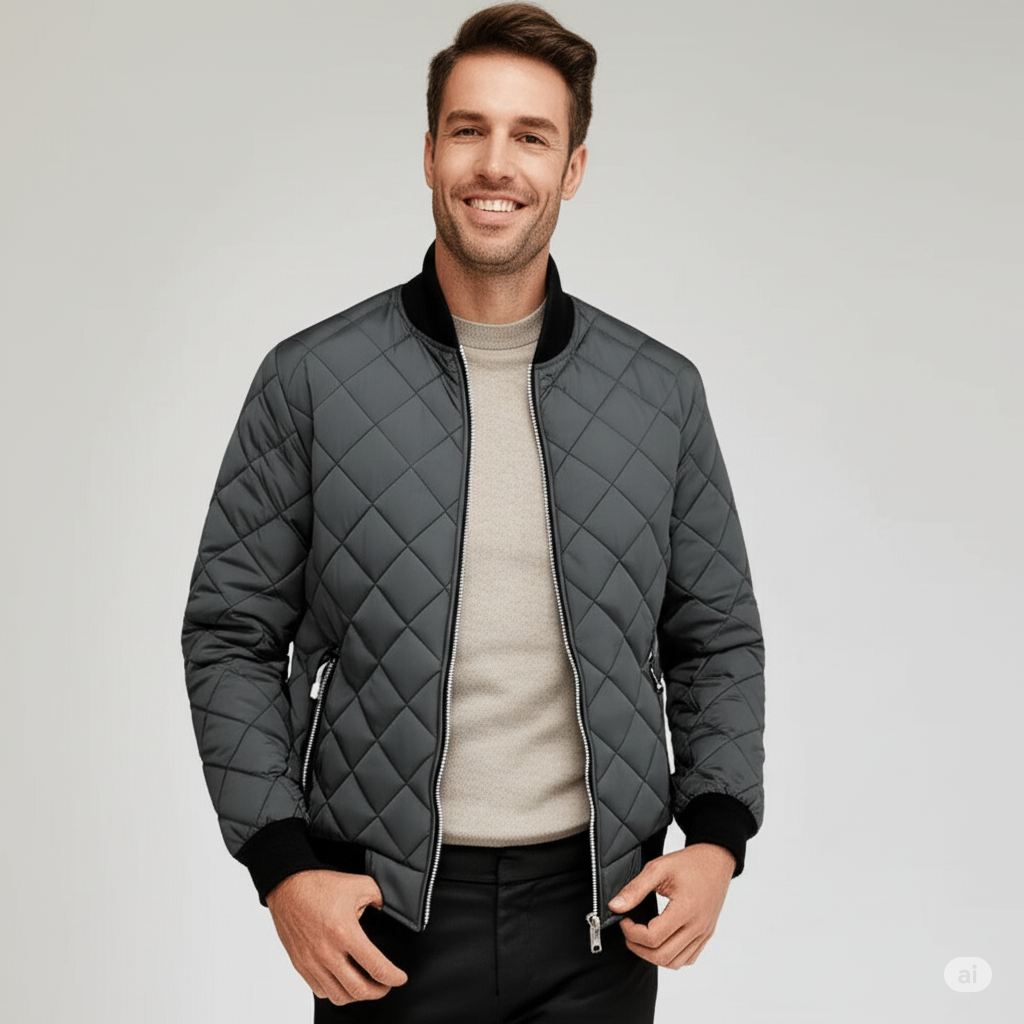 Gesteppte Sherpa-gefütterte Herrenjacke | Loravelle 1