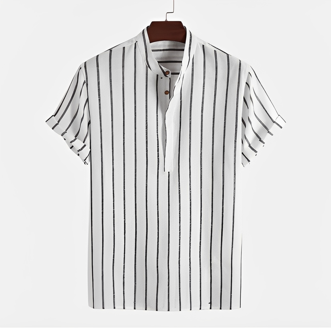 Herren Sommerhemd Elegantes Leichtes Baumwollhemd - BerlinGlamour