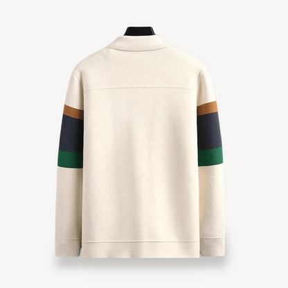 Gestreifte Woll-Strickjacke für Herren | Loravelle 2
