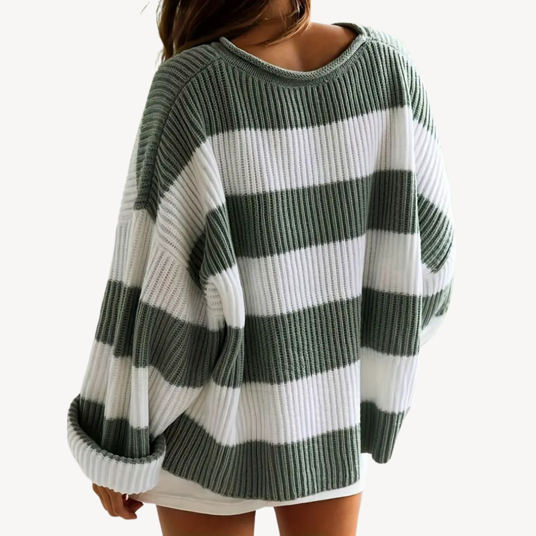 Gestreifter Oversize-Pullover für Damen | Loravelle 2