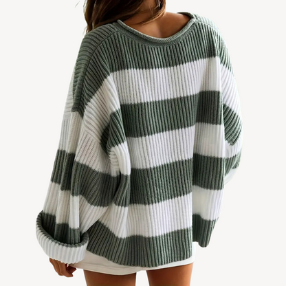 Gestreifter Oversize-Pullover für Damen | Loravelle 2