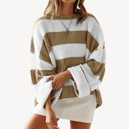 Gestreifter Oversize-Pullover für Damen | Loravelle 7