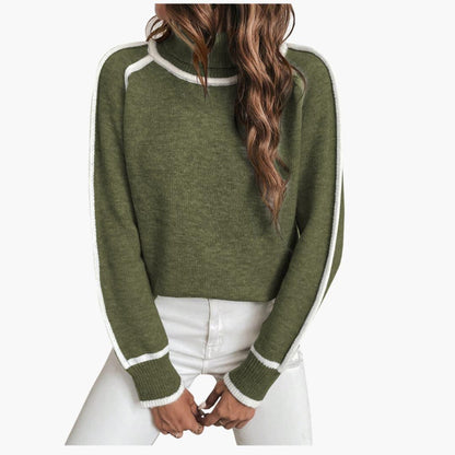 Gestreifter Rollkragenpullover für Damen 3