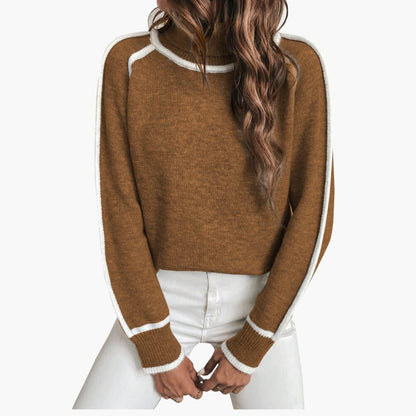 Gestreifter Rollkragenpullover für Damen 5