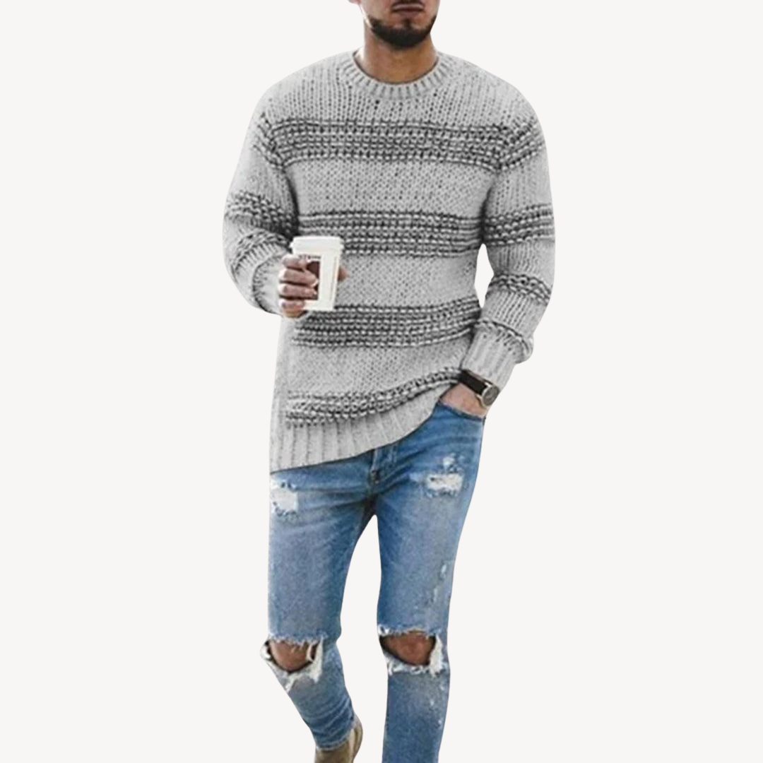 Gestreifter Strickpullover für Herren | Loravelle 1