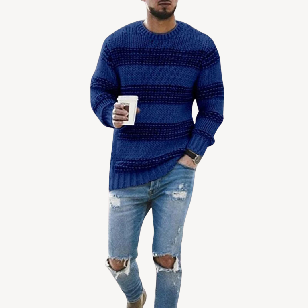 Gestreifter Strickpullover für Herren | Loravelle 3