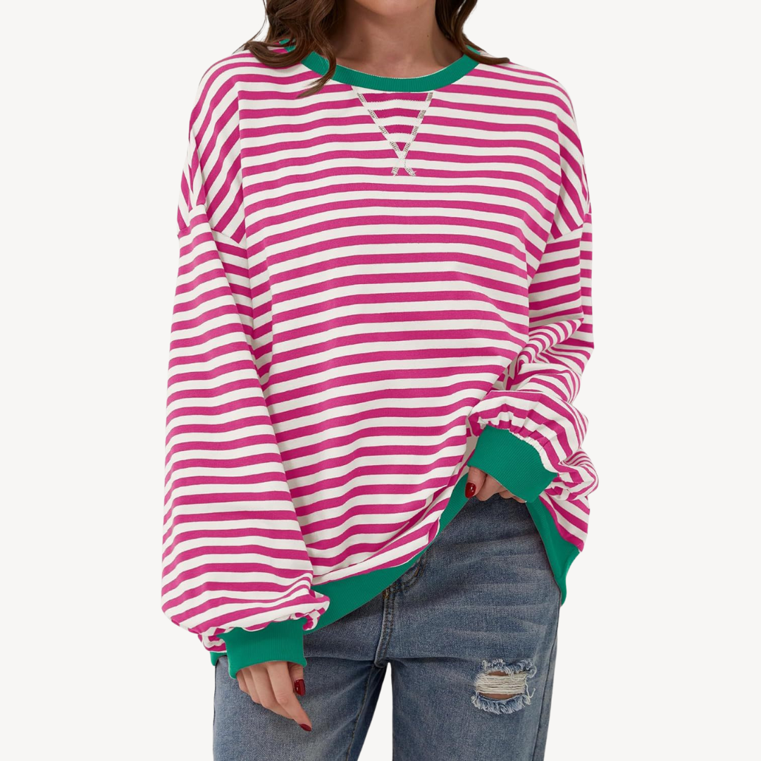Gestreiftes Langarm-Top für Damen | Loravelle 10