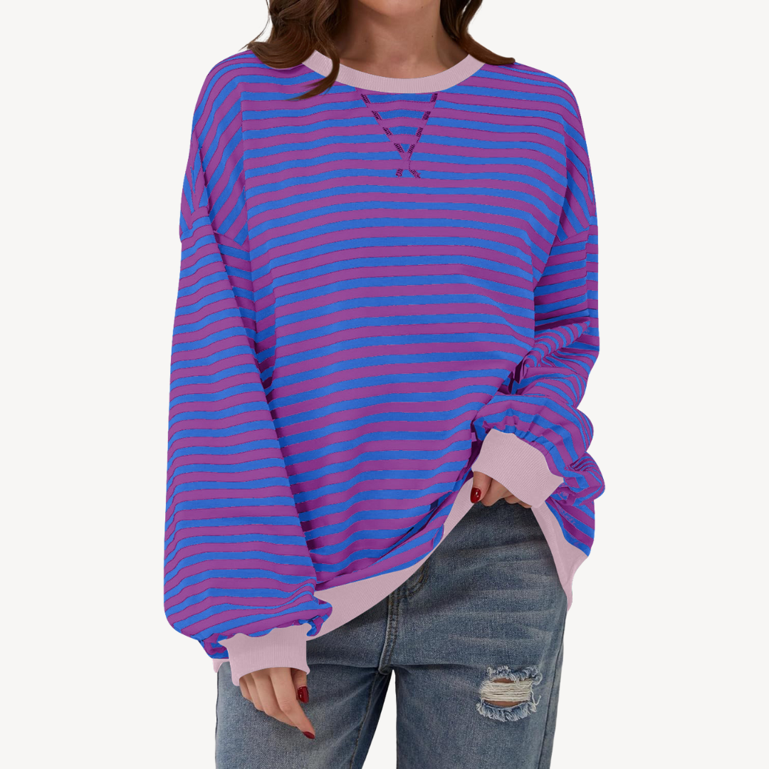 Gestreiftes Langarm-Top für Damen | Loravelle 11