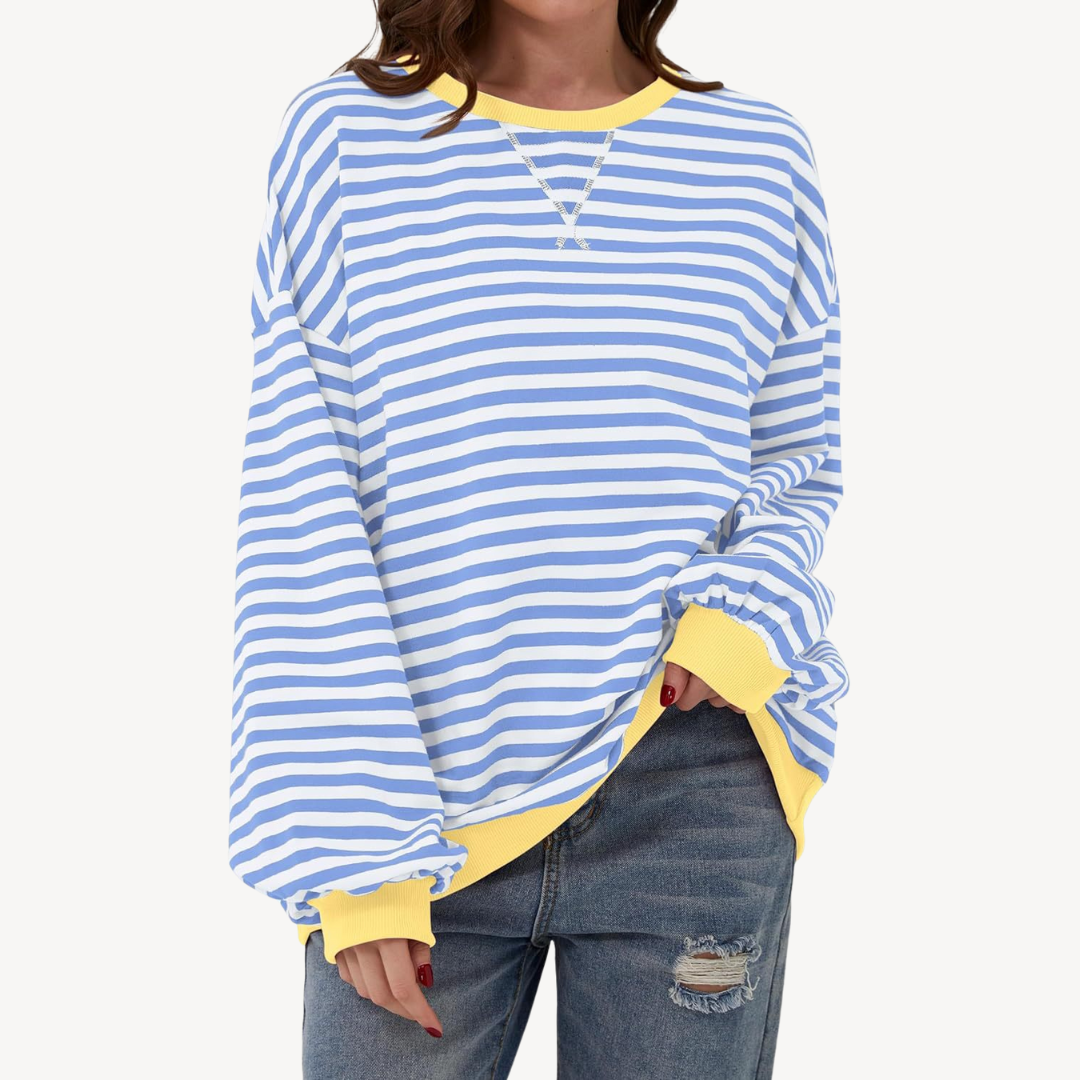 Gestreiftes Langarm-Top für Damen | Loravelle 1