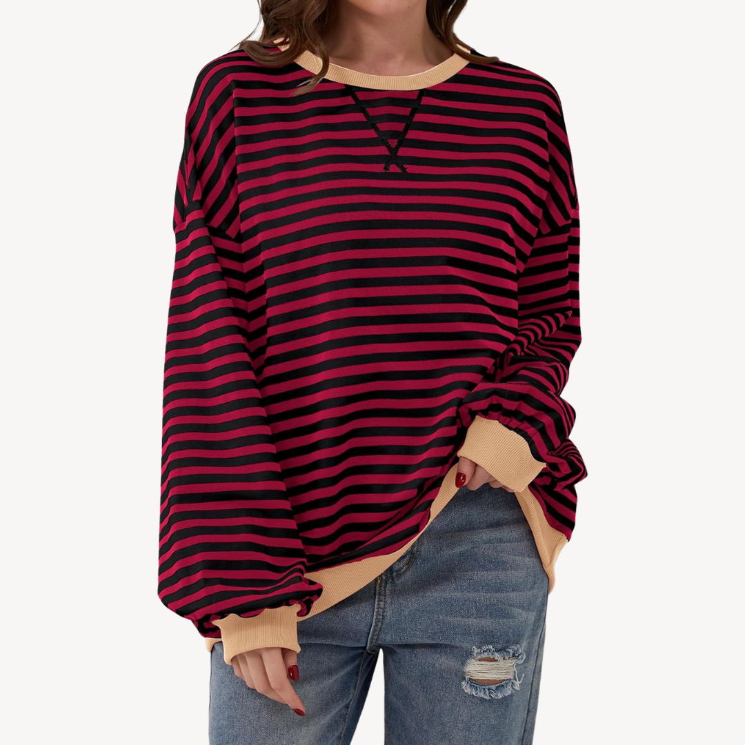 Gestreiftes Langarm-Top für Damen | Loravelle 3