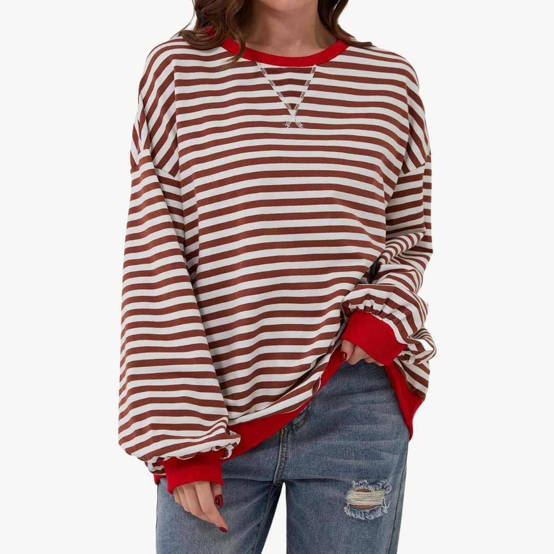 Gestreiftes Langarm-Top für Damen | Loravelle 9