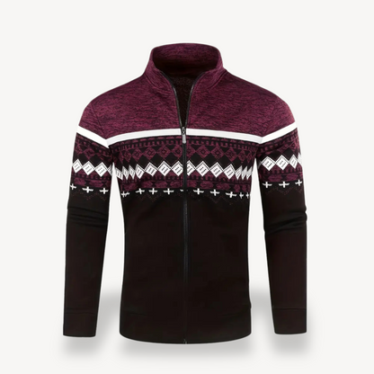 Gestrickte Stehkragenjacke Herren | Loravelle 0