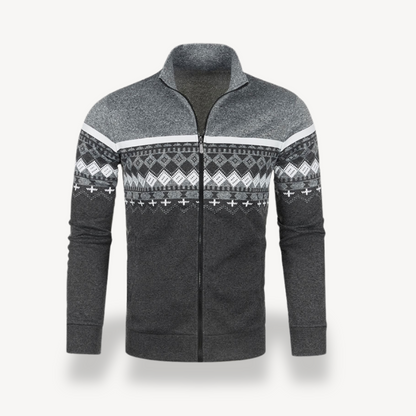 Gestrickte Stehkragenjacke Herren | Loravelle 2