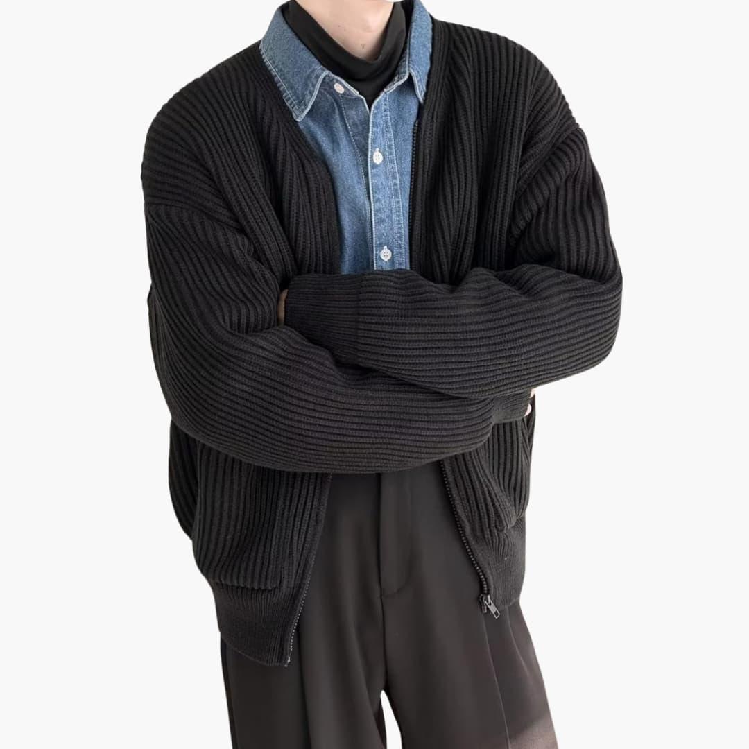 Gestrickte Strickjacke für Herren 8