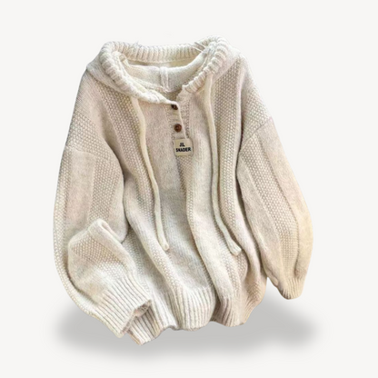 Gestrickter Hoodie-Pullover für Damen | Loravelle 0