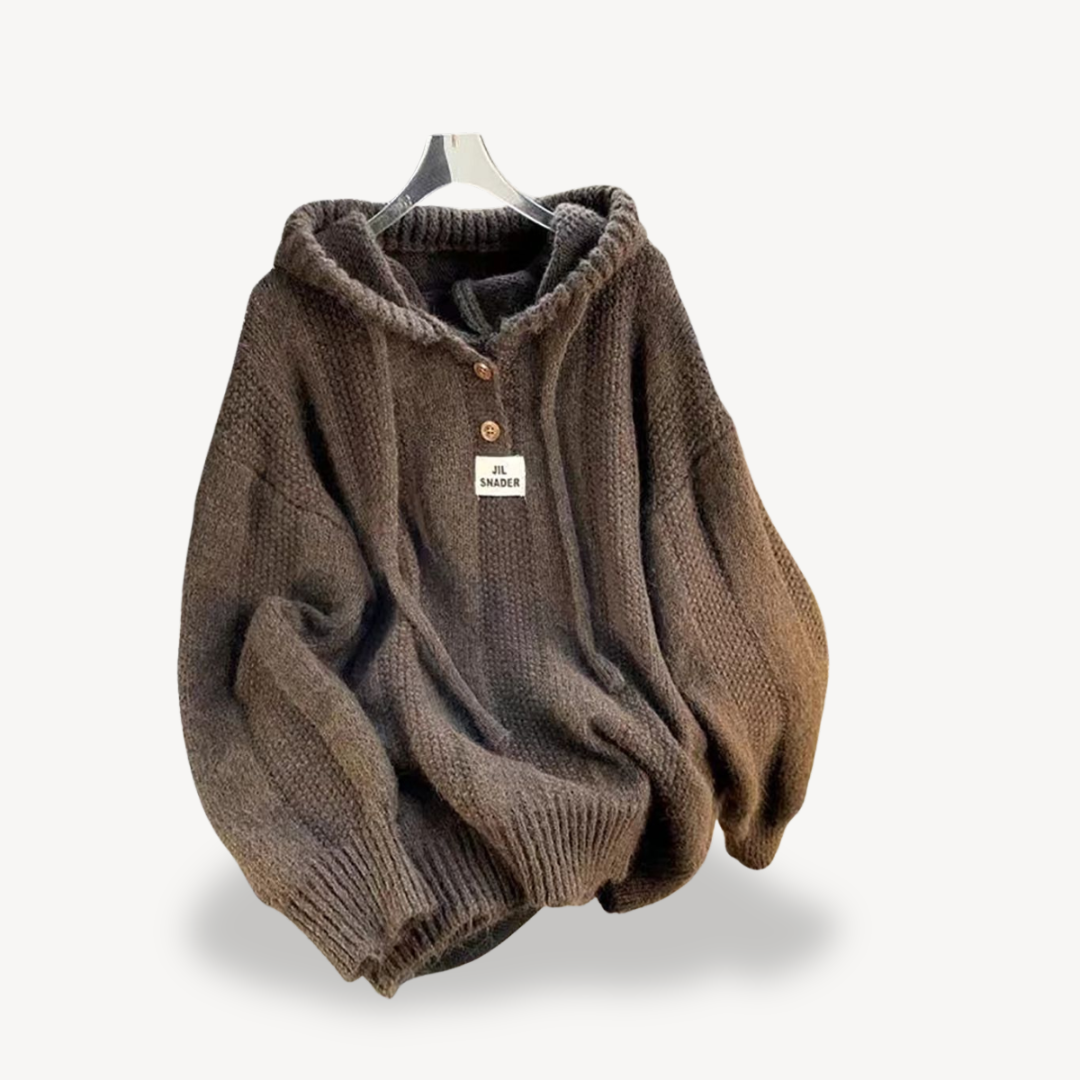 Gestrickter Hoodie-Pullover für Damen | Loravelle 1