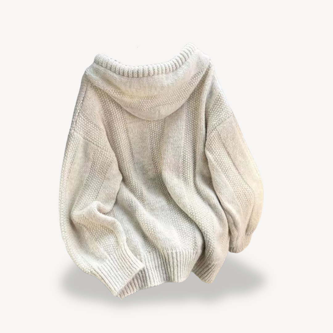 Gestrickter Hoodie-Pullover für Damen | Loravelle 3