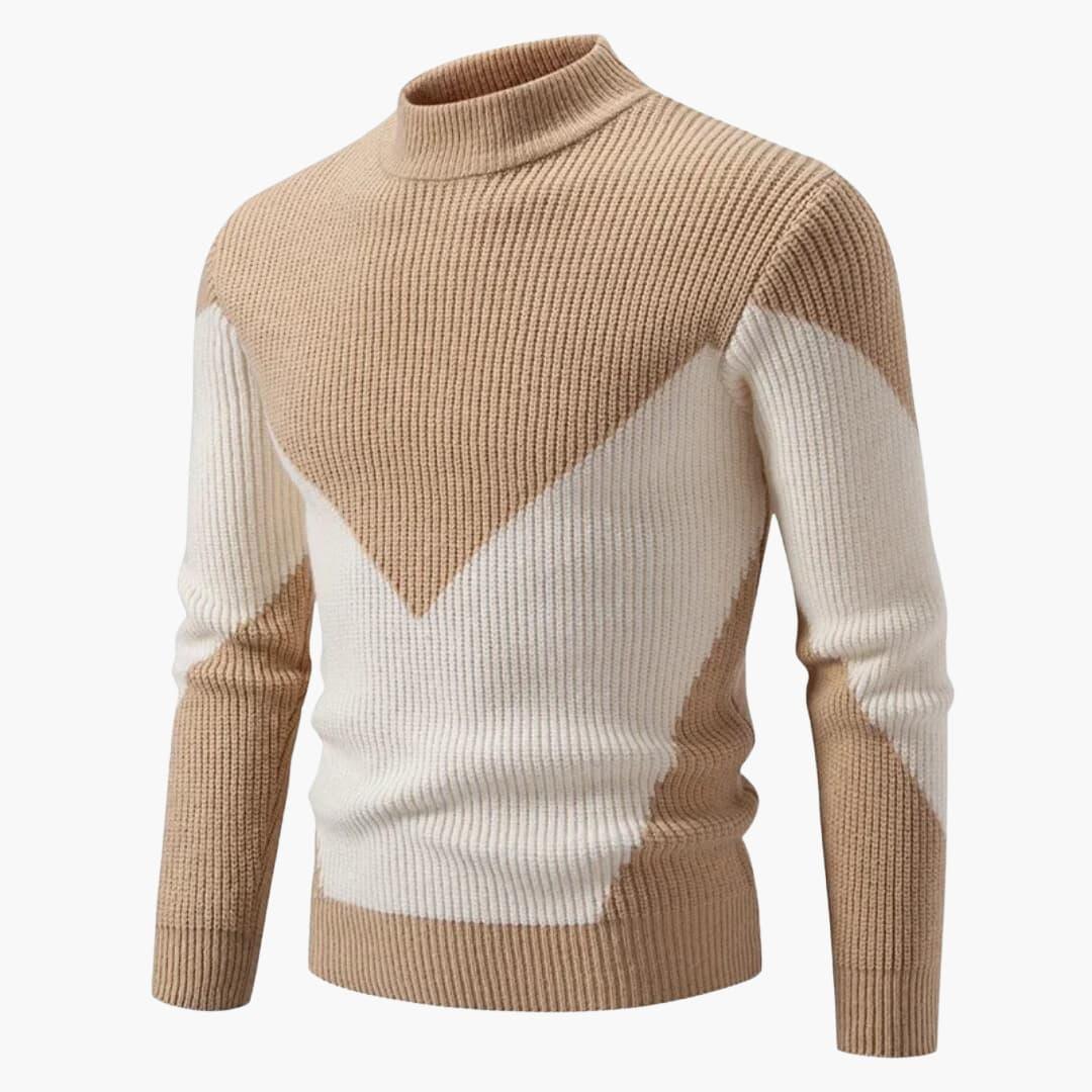 Gestrickter Langarm-Pullover für Herrenv 3