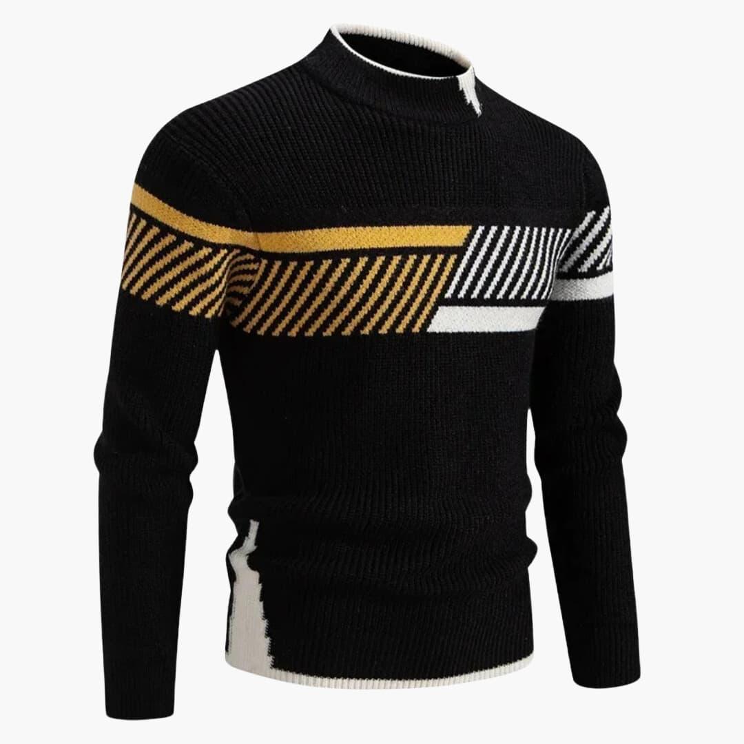 Gestrickter Langarm-Pullover für Herrenv 7