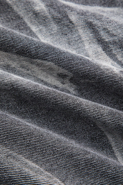 Graue Denimweste Mit Metallbesatz Edgy Damen