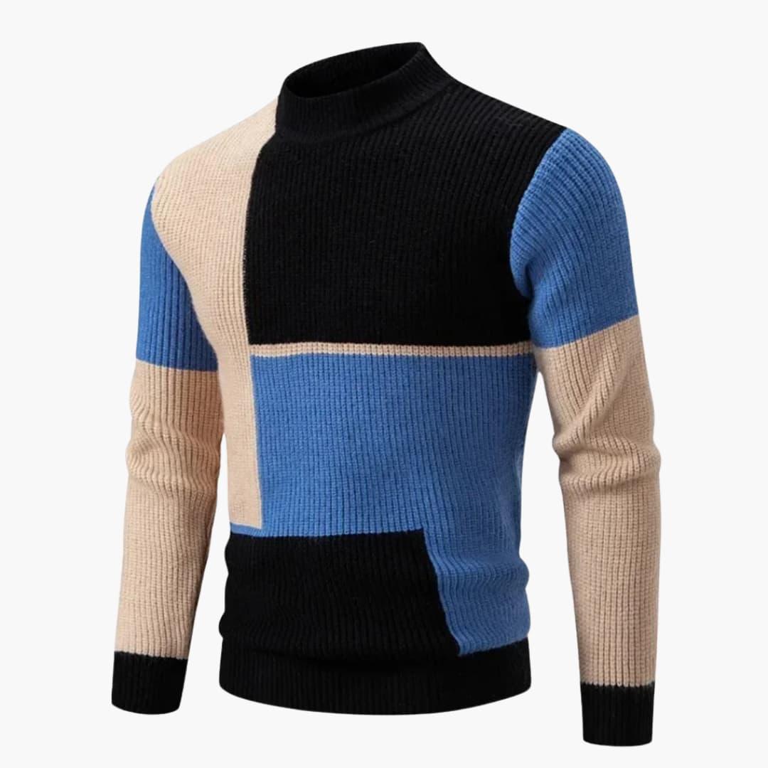 Grafik-Blockmuster Strickpullover für Herren 1