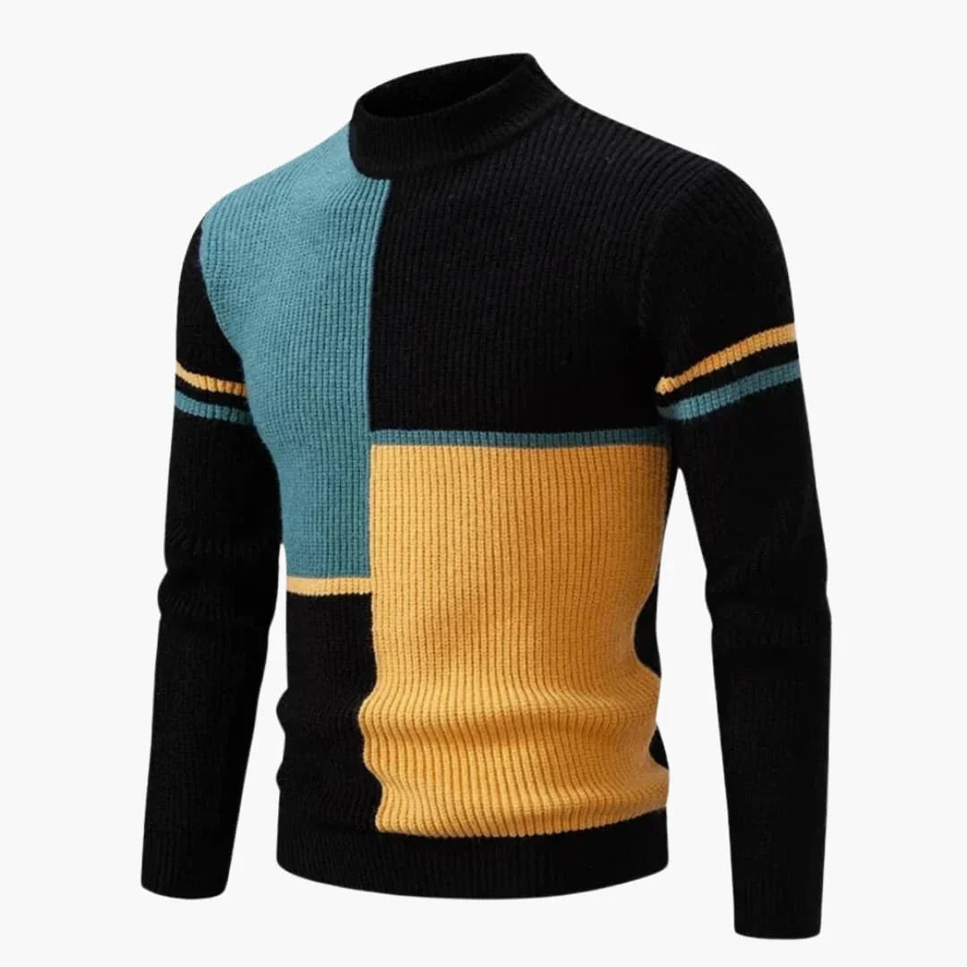 Grafik-Blockmuster Strickpullover für Herren 2
