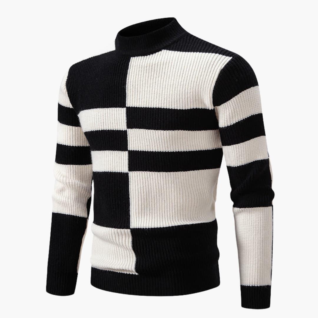 Grafik-Blockmuster Strickpullover für Herren 4