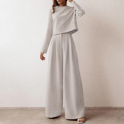 Damen Hosen-Set mit langärmligem Oberteil