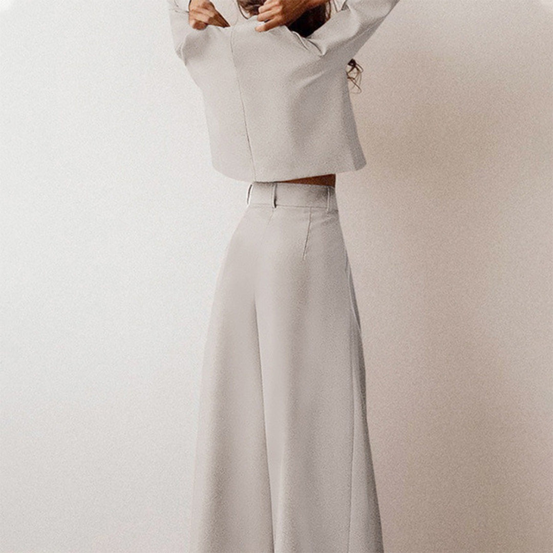 Damen Hosen-Set mit langärmligem Oberteil