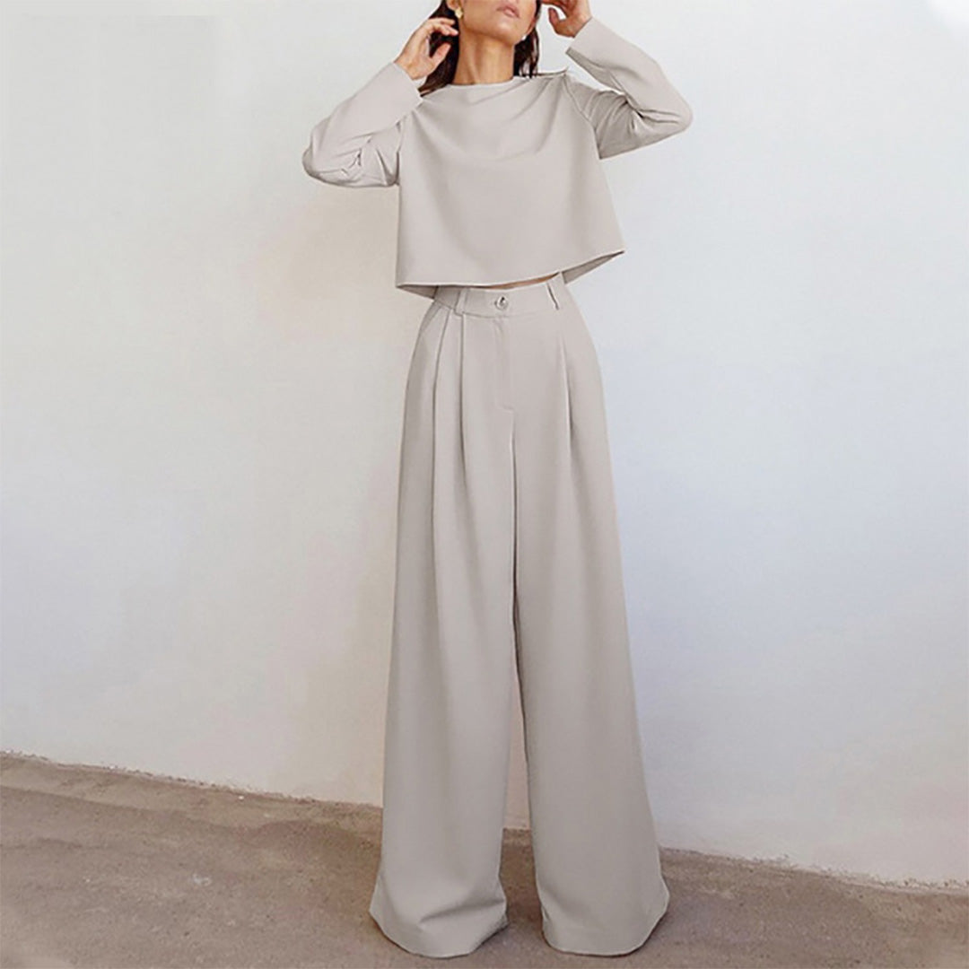 Damen Hosen-Set mit langärmligem Oberteil