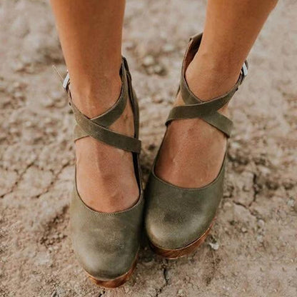 Damen High Heels Wedge Schuhe Elegant Geschlossen