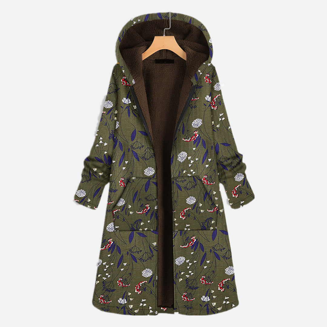 Damen Kapuzenjacke Klassisch Elegant Schwarz