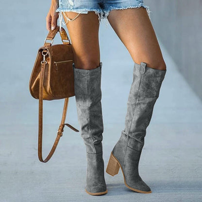 Overknee Stiefel Damen Lässig Stylisch Schwarz