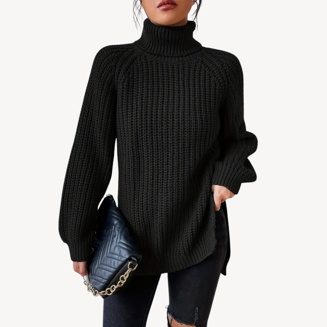 Grobstrick-Rollkragenpullover für Damen | Loravelle 1