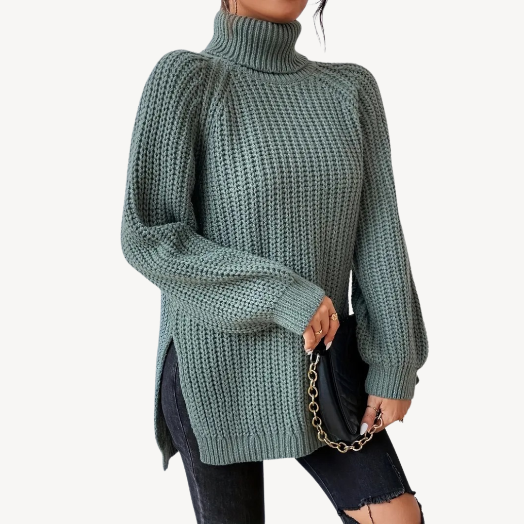 Grobstrick-Rollkragenpullover für Damen | Loravelle 3