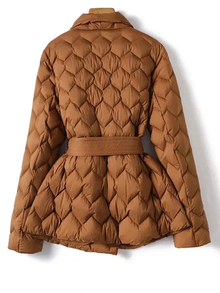 Gürtel Steppjacke für Damen 1