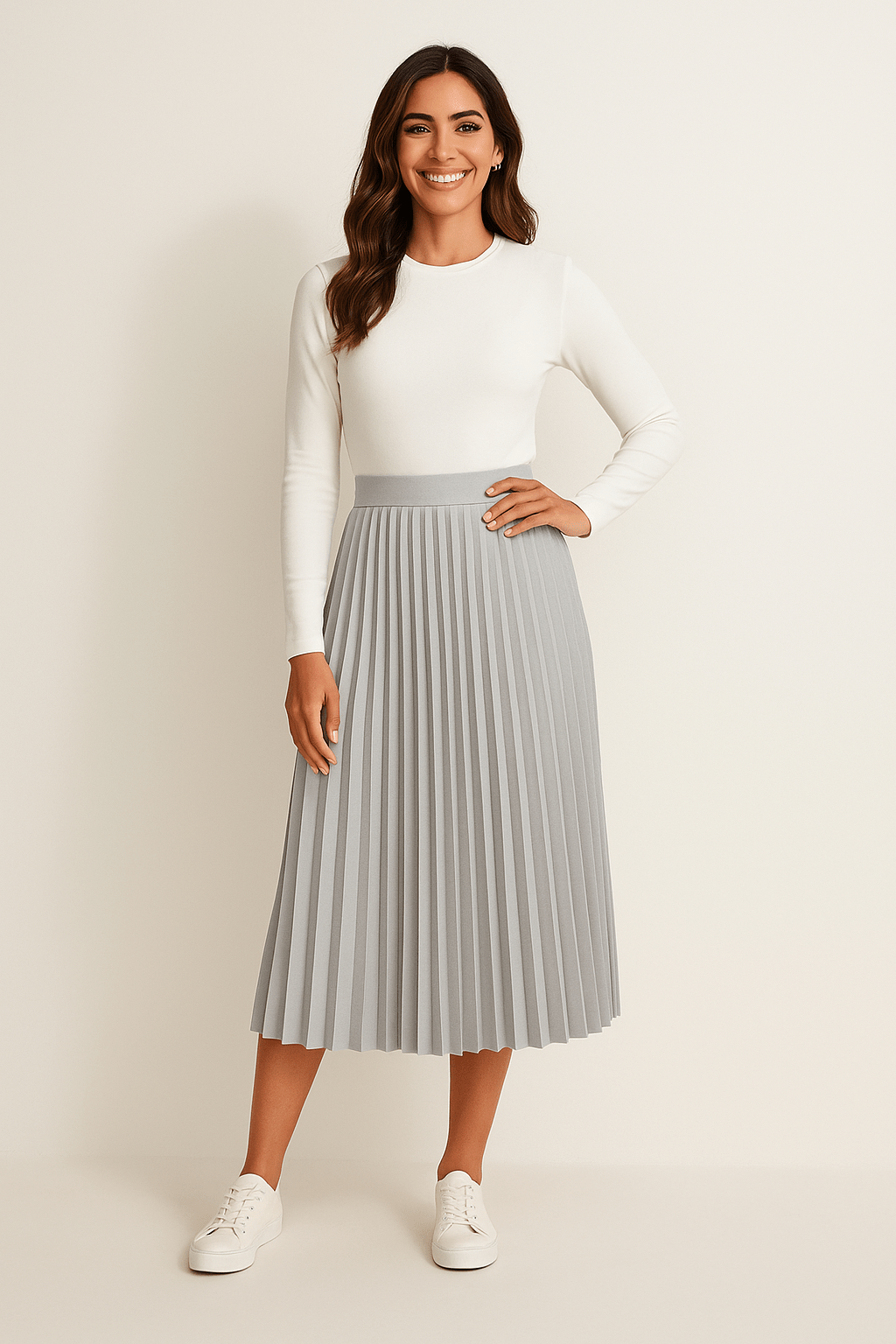 Klassischer Midirock Damen Elegant Midilänge
