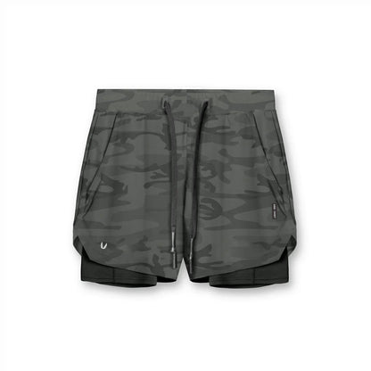 Gym Shorts | Drawstring | 2-in-1 | Sport Shorts | Herren Laufshorts-Camouflage-S-Chaps Herrenmode