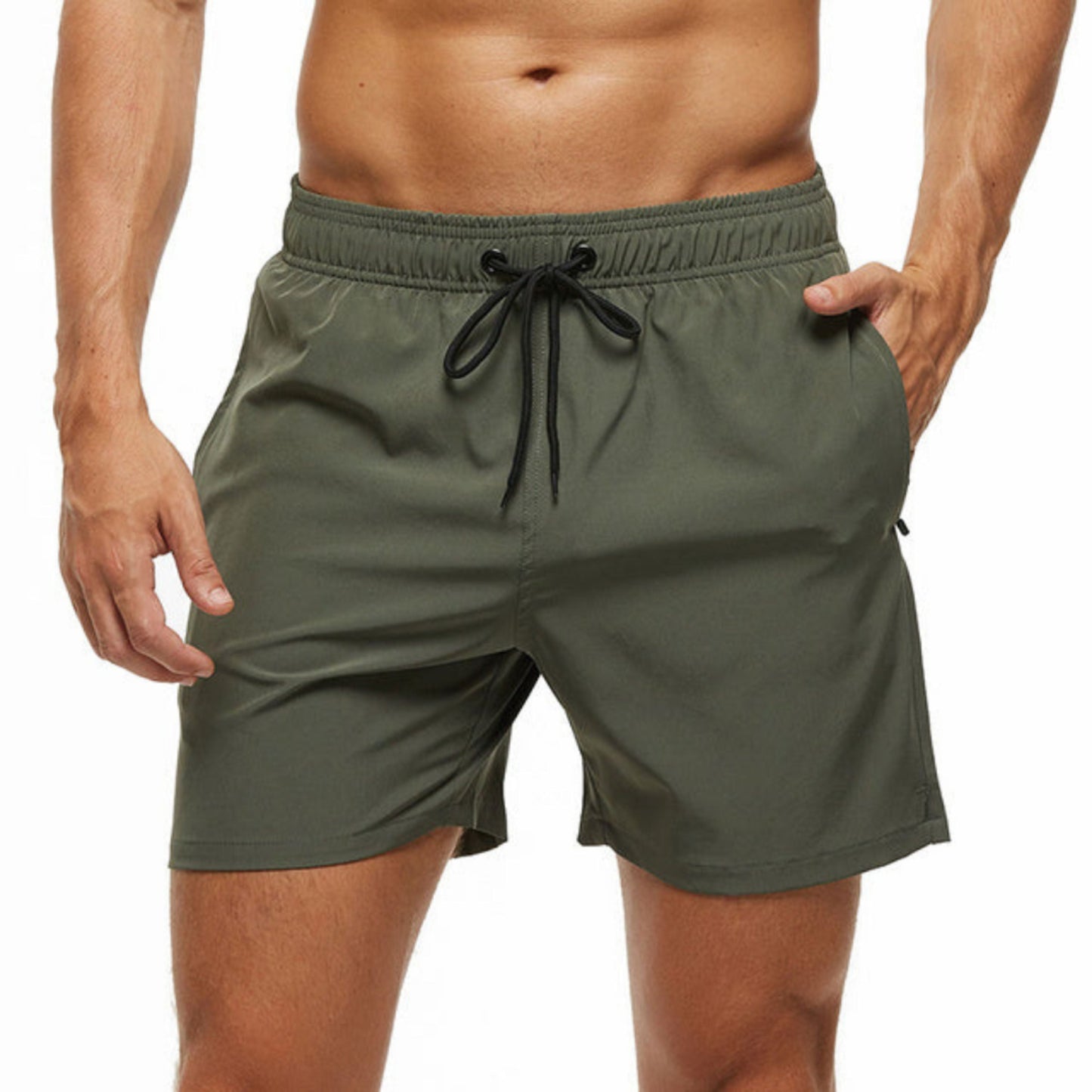 Elastische Herren Sportshorts mit Kordelzug - BerlinGlamour
