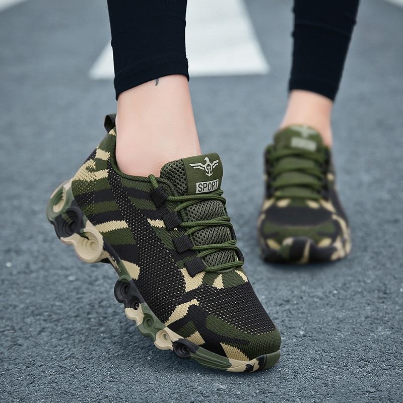 Sneakers Atmungsaktiv Tarnmuster Sportlich - BerlinGlamour